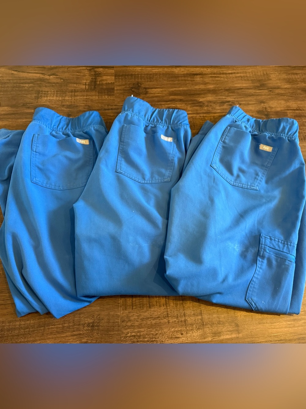 FIGS Scrub Pants Medium Petite Blue Jogger 3 Pair Bundle